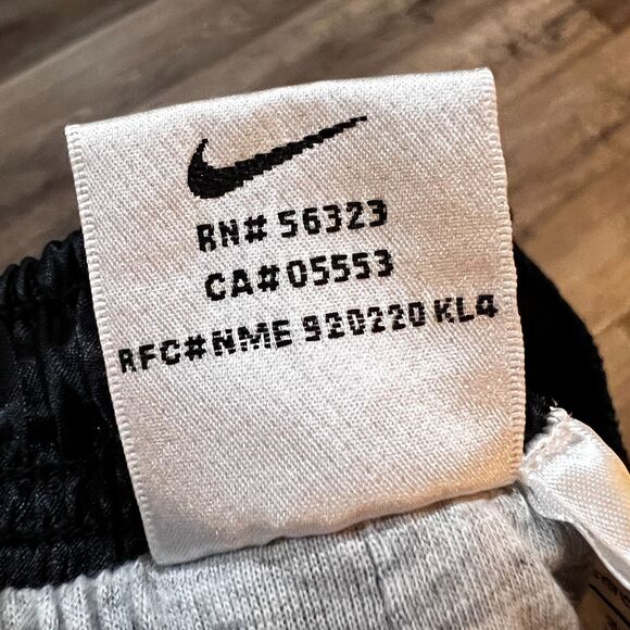 Vintage 90's Black Nike Lined Track Pants Button Zip Ankles Women's Medium 8-10 - Picture 5 of 7